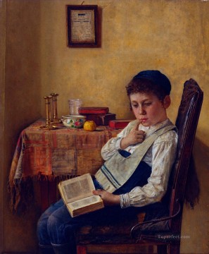 Isidor Kaufmann Painting - A Yeshiva Boy Isidor Kaufmann Hungarian Jewish